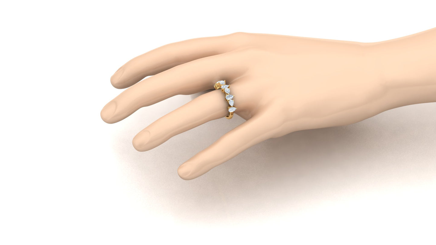 Two-Tone Cluster Diamond Dress Ring