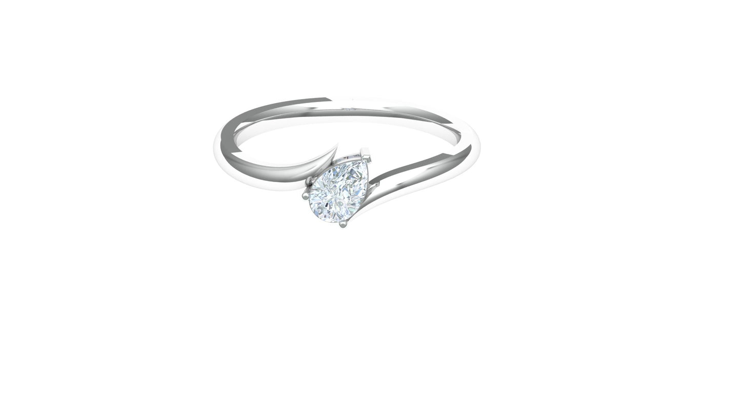 CVD Diamond Heart-Shaped Solitaire Ring