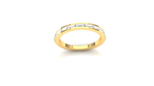 Two-Tone Channel-Set Diamond Wave Band