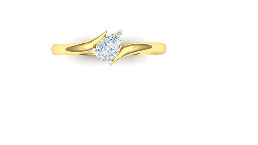 CVD Diamond Heart-Shaped Solitaire Ring