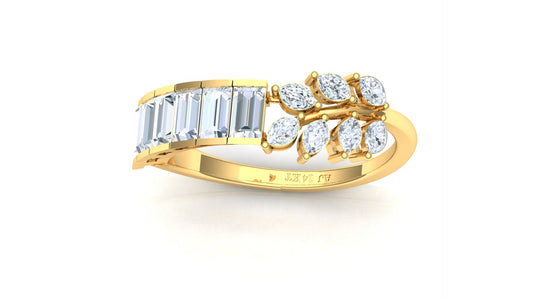 CVD Diamond Bar-Set Wide Eternity Band