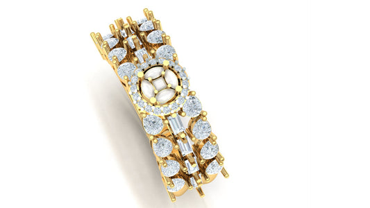 CVD Diamond Wide Tiered Leaf Cluster Ring