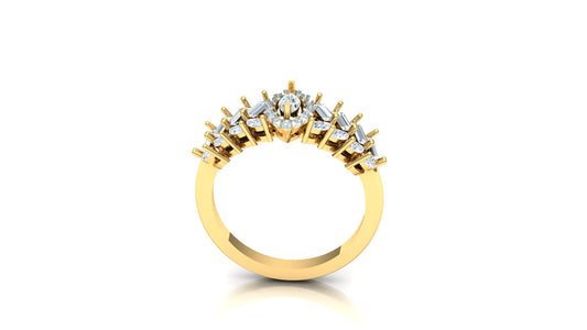 CVD Diamond Wide Tiered Marquise Cluster Ring ST-2456 (B)