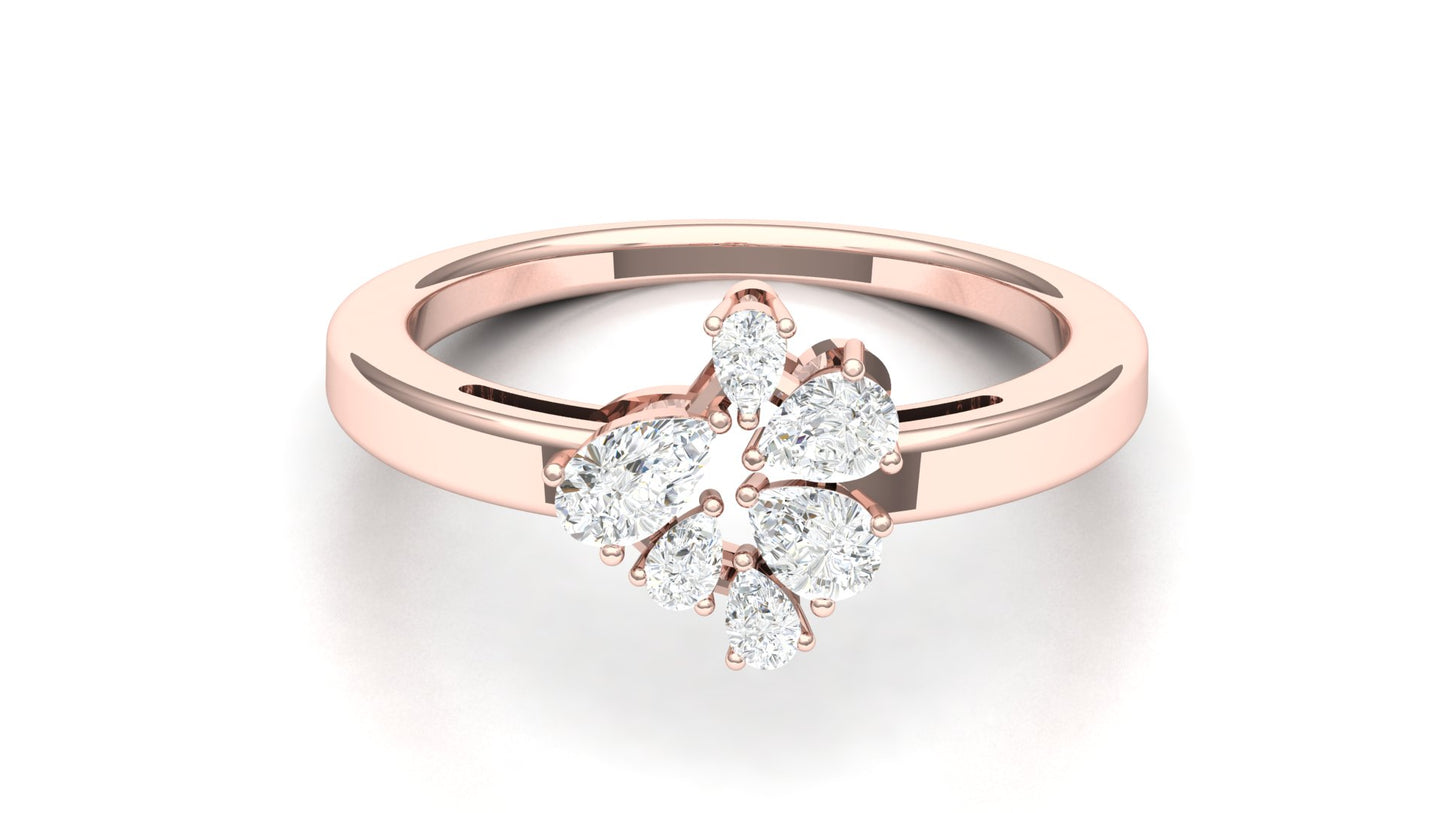 CVD Diamond Asymmetrical Multi-Stone Ring