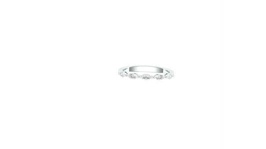 Two-Tone Five-Stone Marquise Diamond Band