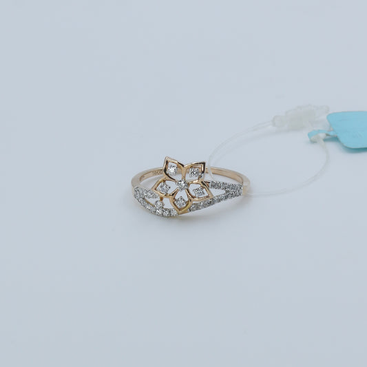 Diamond Petite Floral Ring - Anirudh Jewels