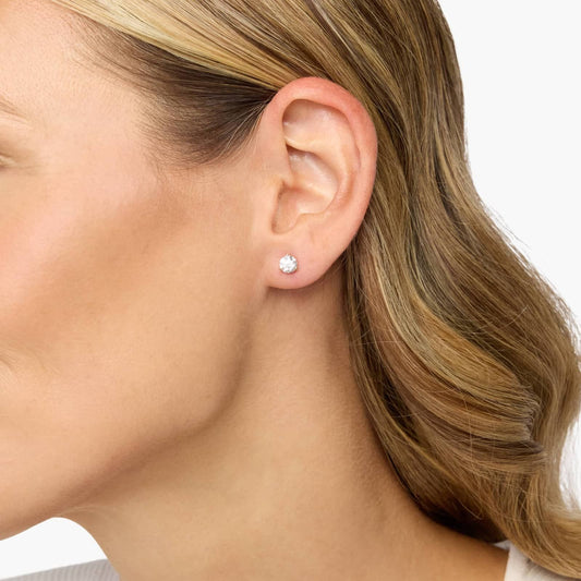 CVD EF-VVS1 Solitaire Diamond Stud Earrings