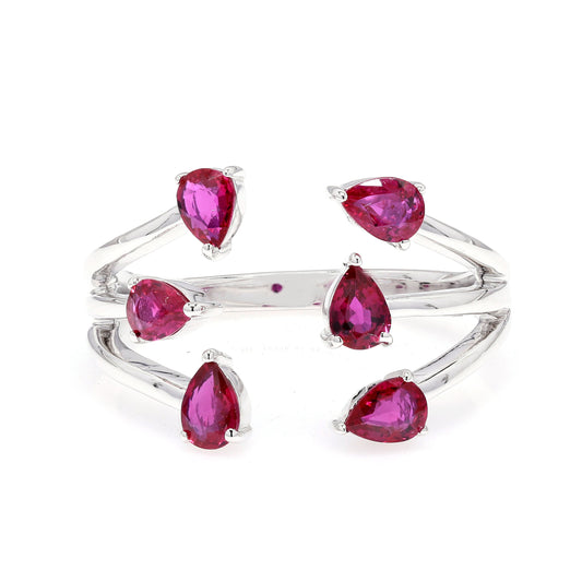 Ruby Gemstone Open Wrap Ring 14K Gold