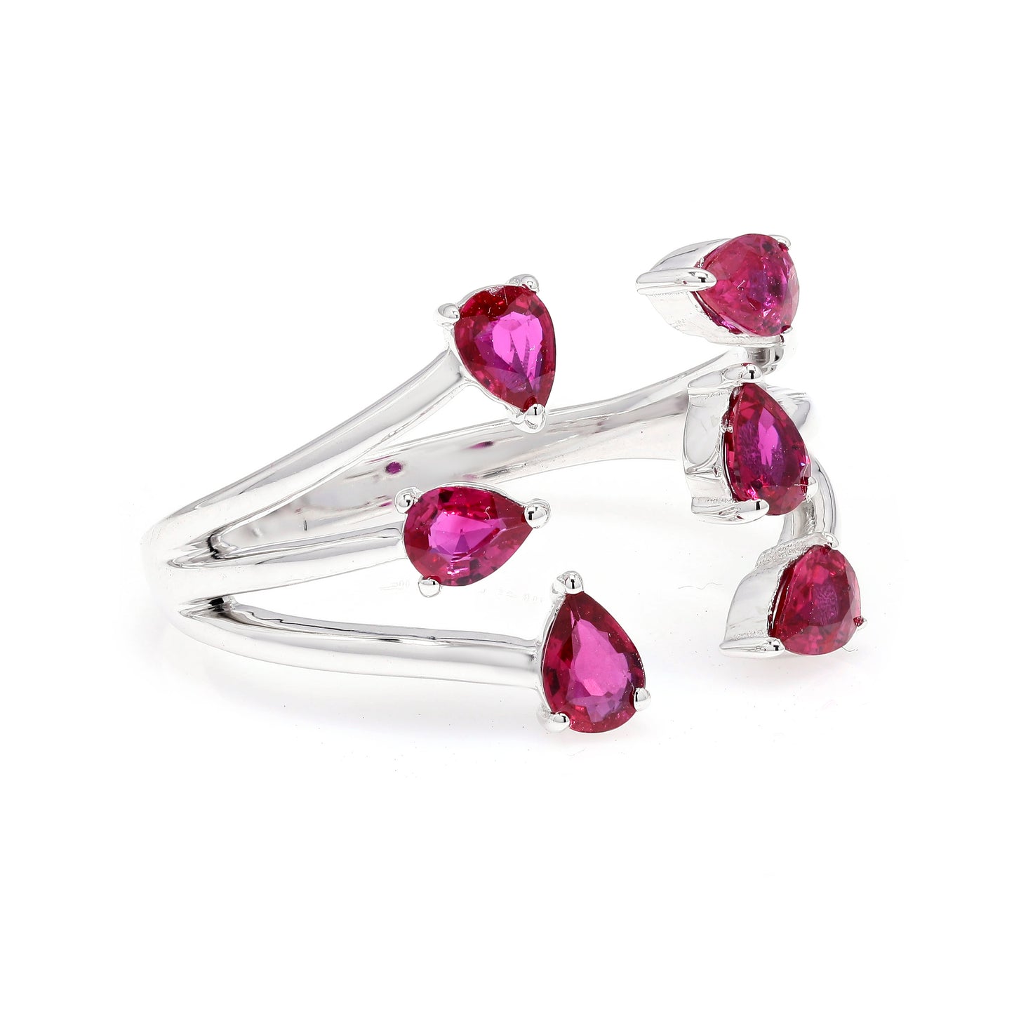 Ruby Gemstone Open Wrap Ring 14K Gold