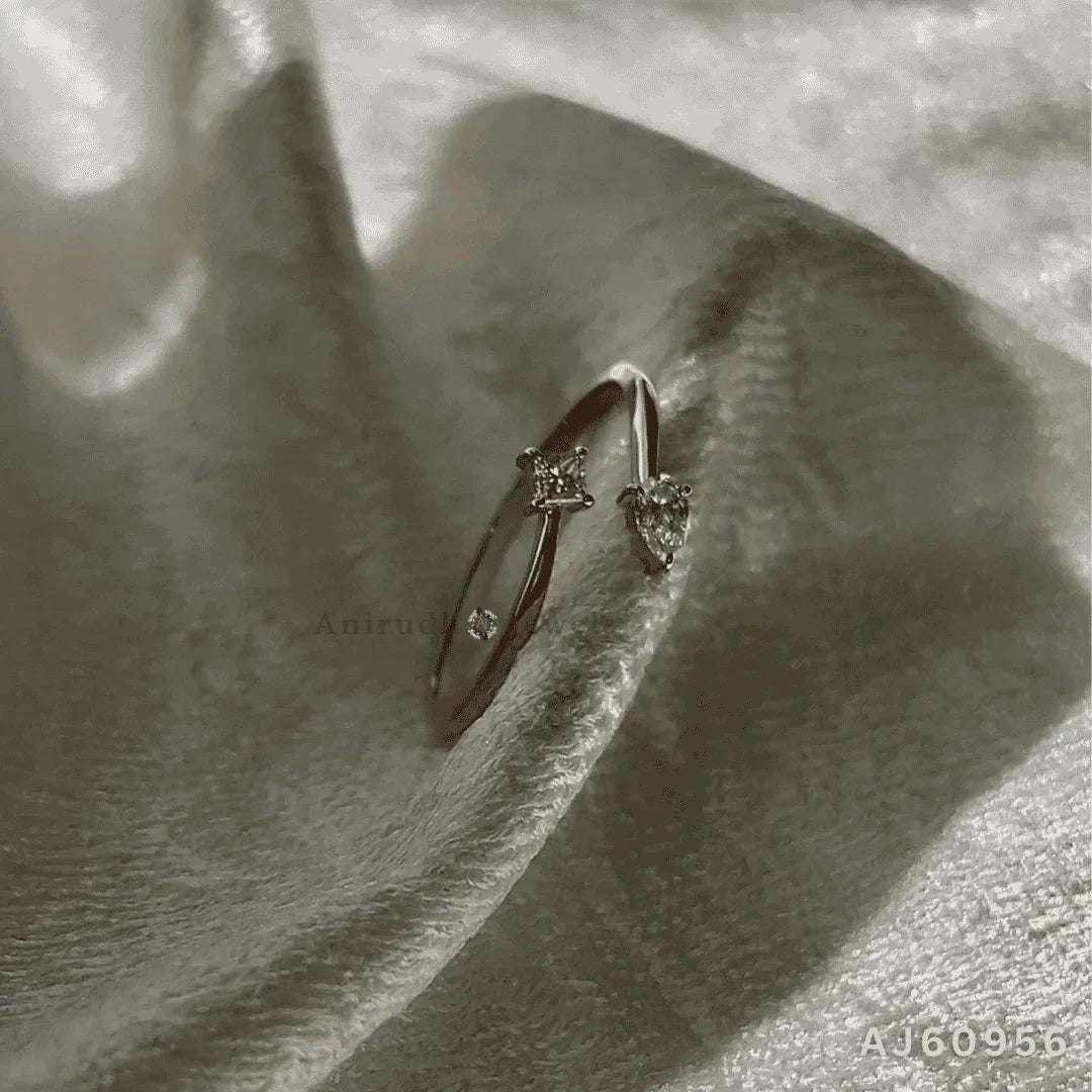 Pear & Princess Cut Open Diamond Ring By Anirudh Jewels - Anirudh Jewels