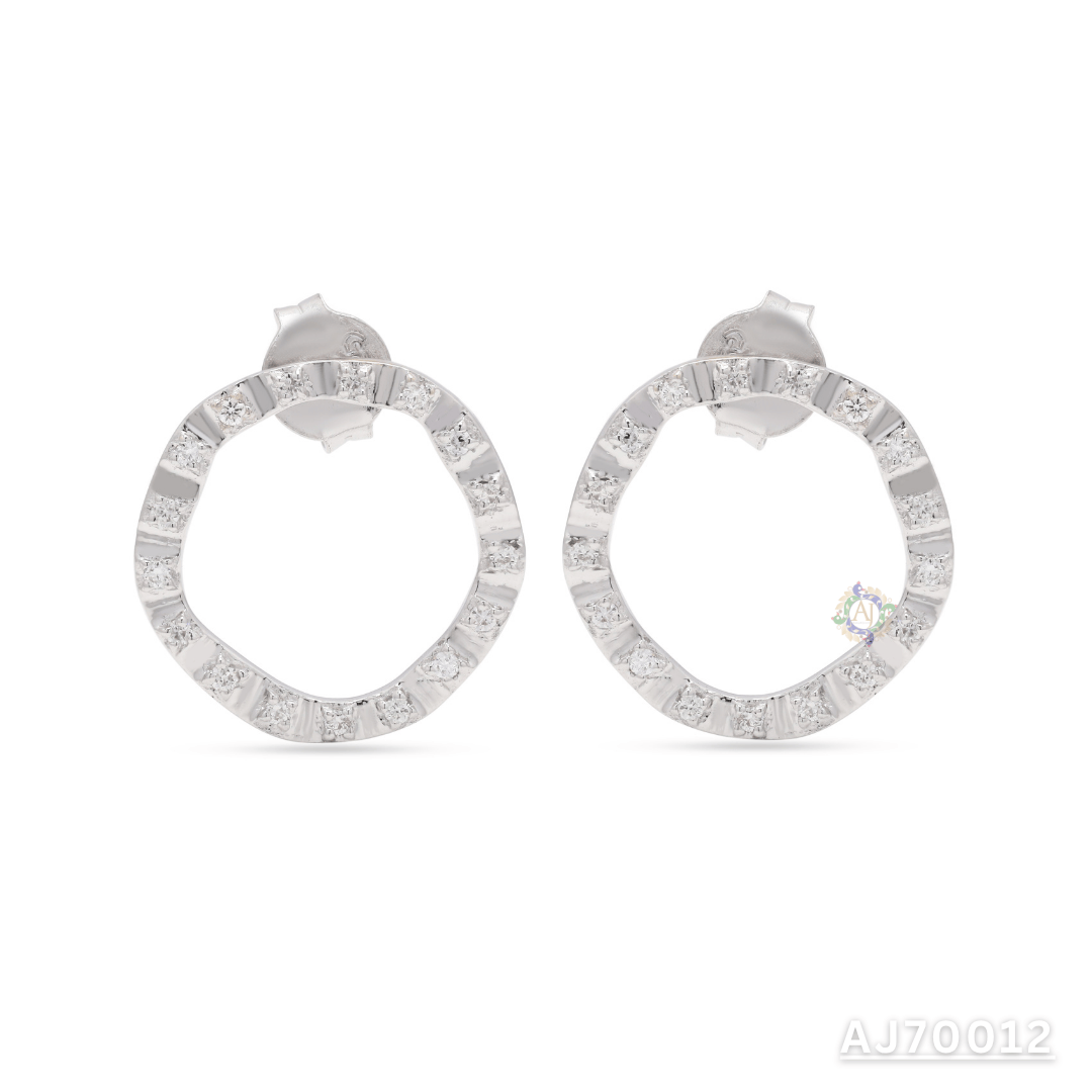 Twilight Loop Diamond Earrings by Anirudh Jewels