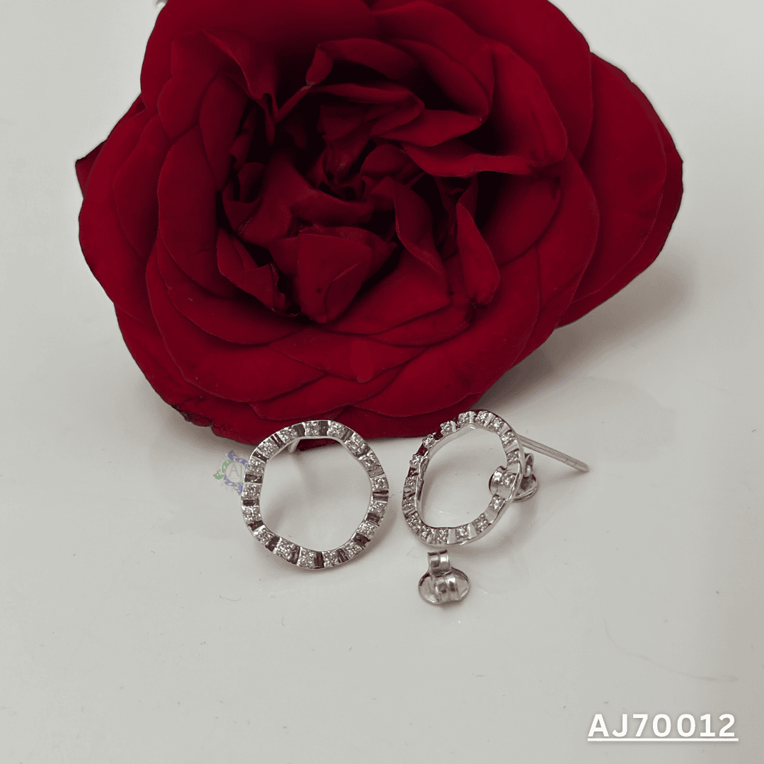 Twilight Loop Diamond Earrings by Anirudh Jewels