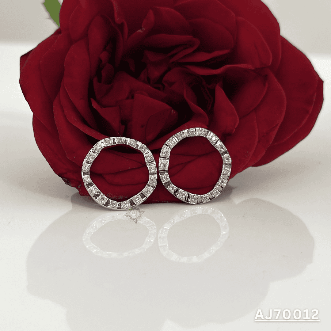 Twilight Loop Diamond Earrings by Anirudh Jewels