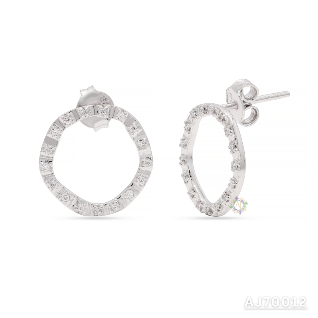 Twilight Loop Diamond Earrings by Anirudh Jewels