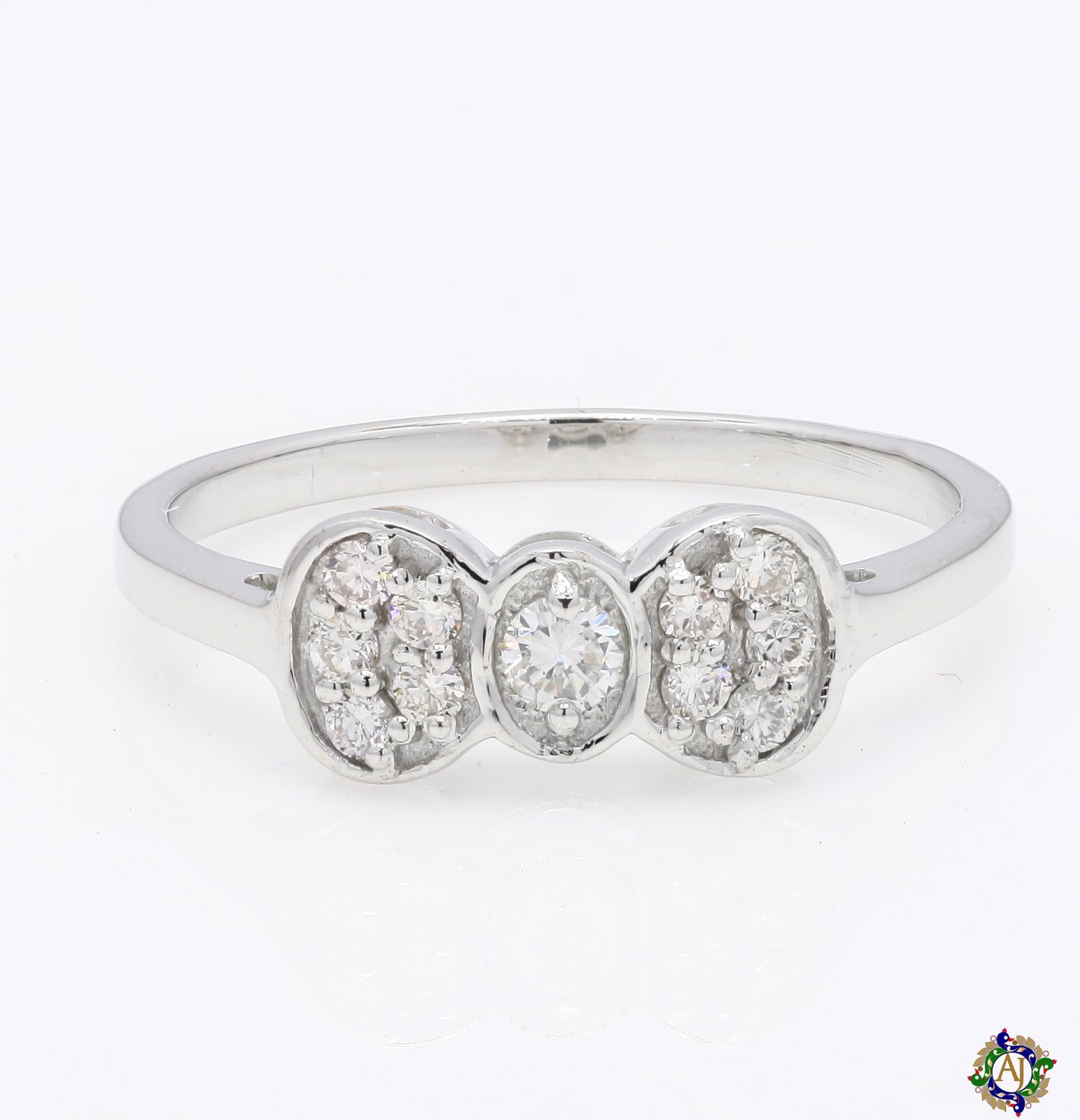 Gold Ribbon Bow Engagement Ring