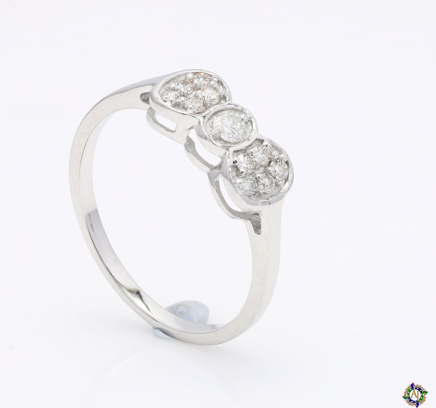 Gold Ribbon Bow Engagement Ring