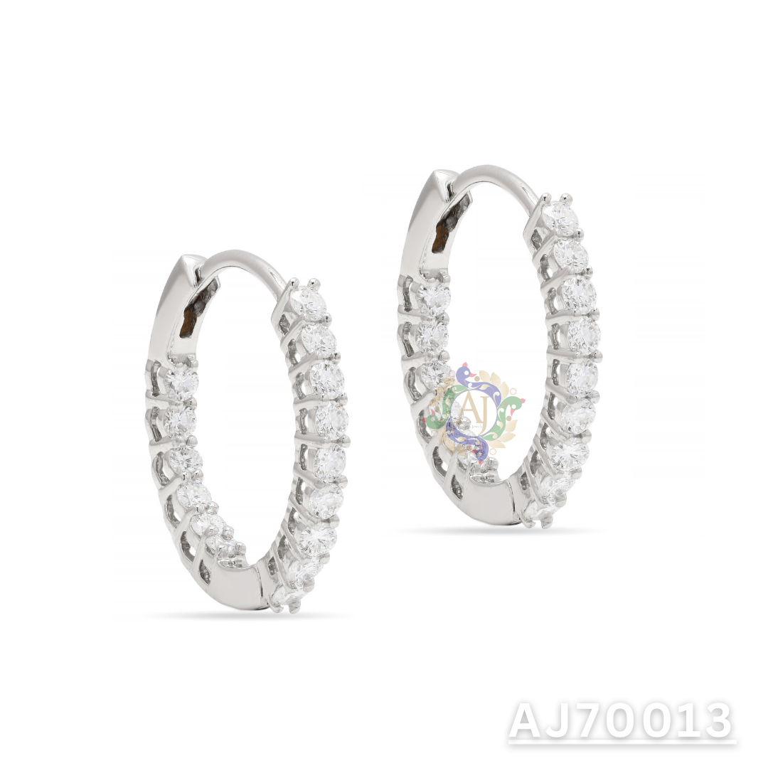 Eternal Spark Diamond Hoops by Anirudh Jewels