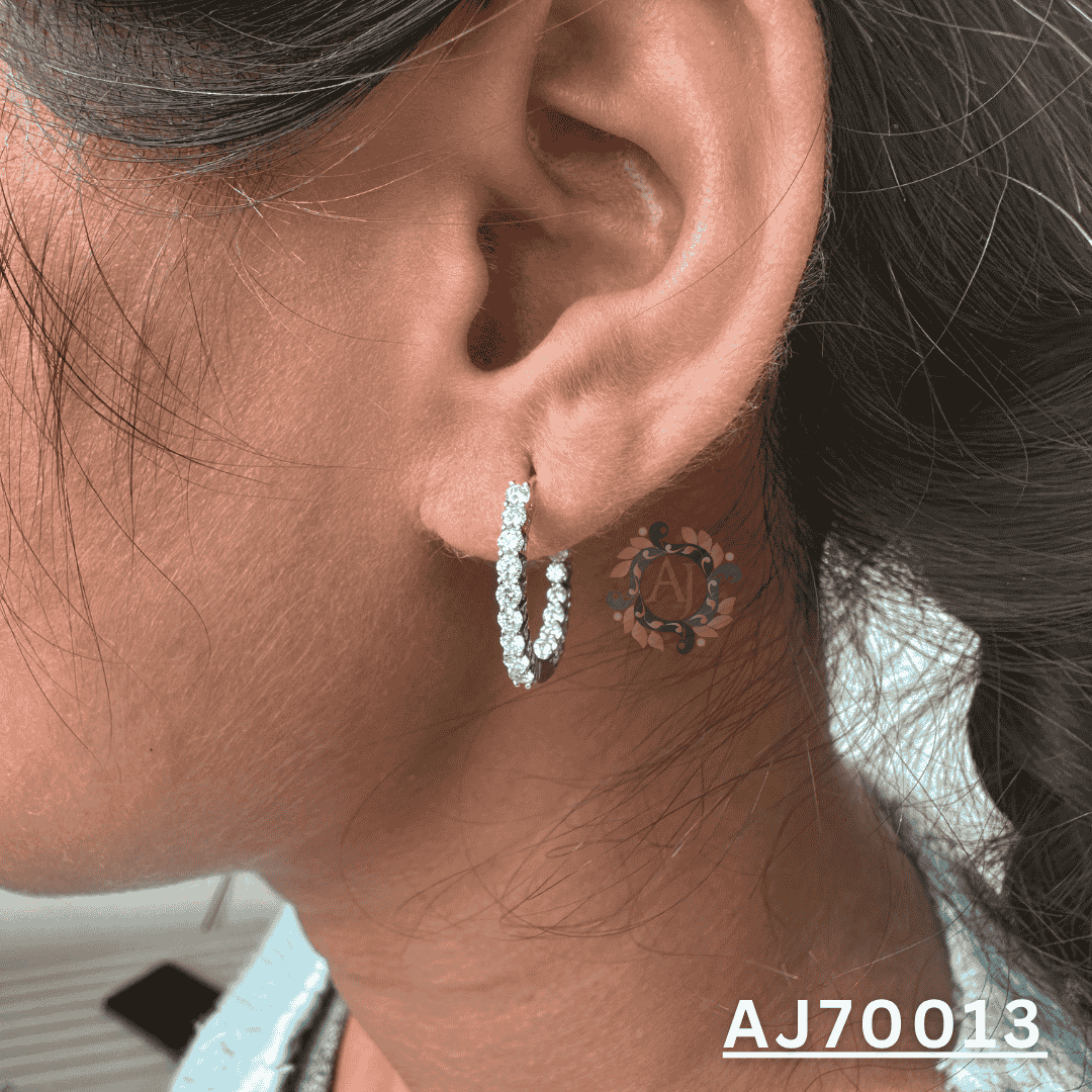 Eternal Spark Diamond Hoops by Anirudh Jewels