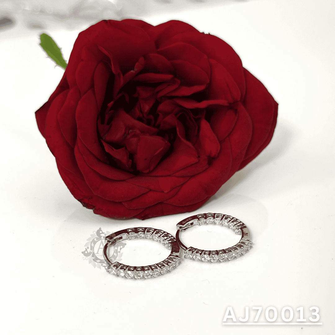 Eternal Spark Diamond Hoops by Anirudh Jewels