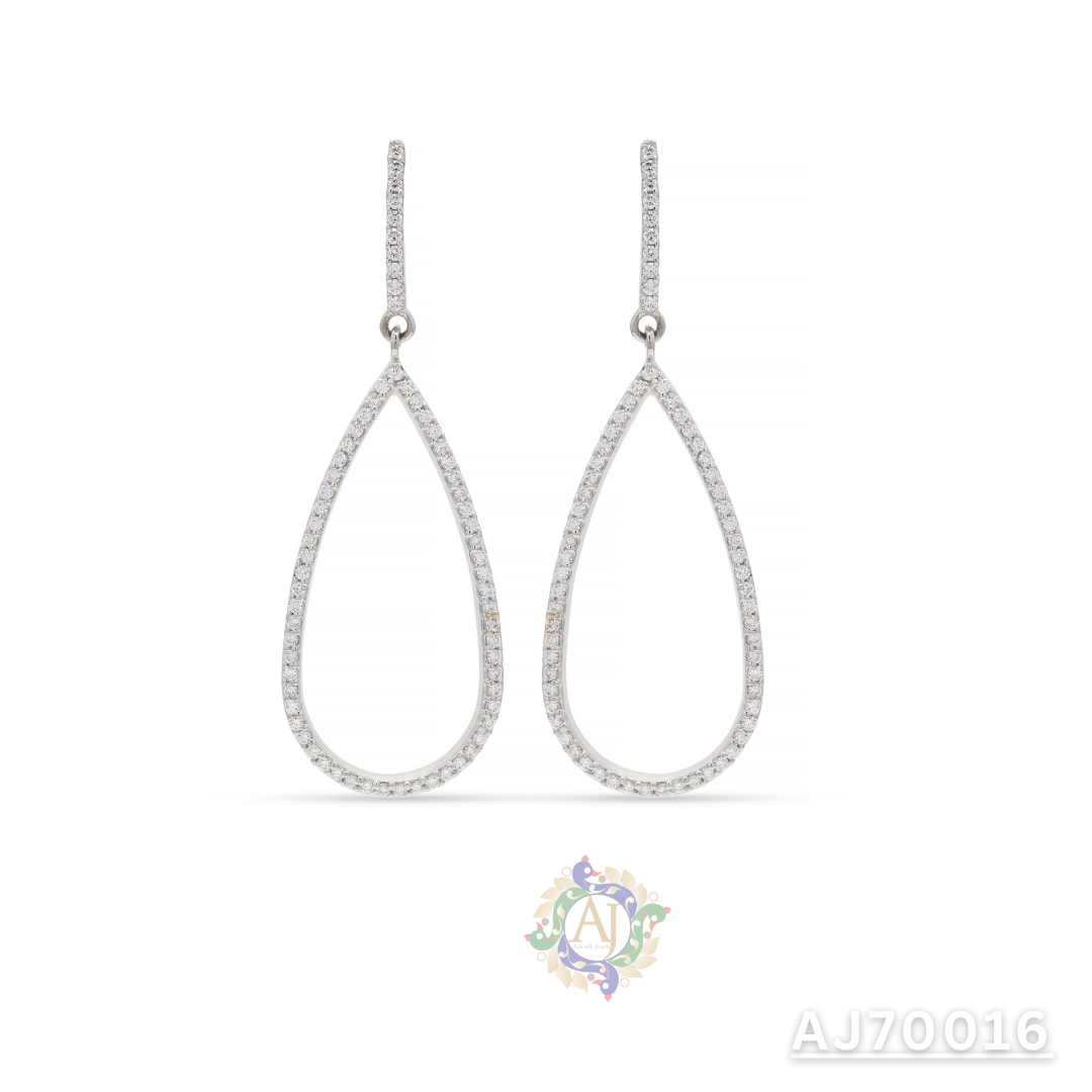 Teardrop Radiance Diamond Earrings by Anirudh Jewels