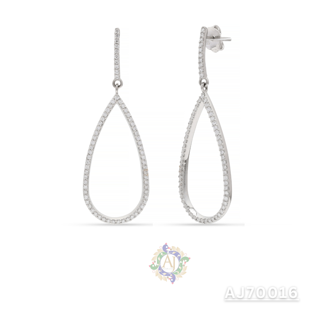 Teardrop Radiance Diamond Earrings by Anirudh Jewels