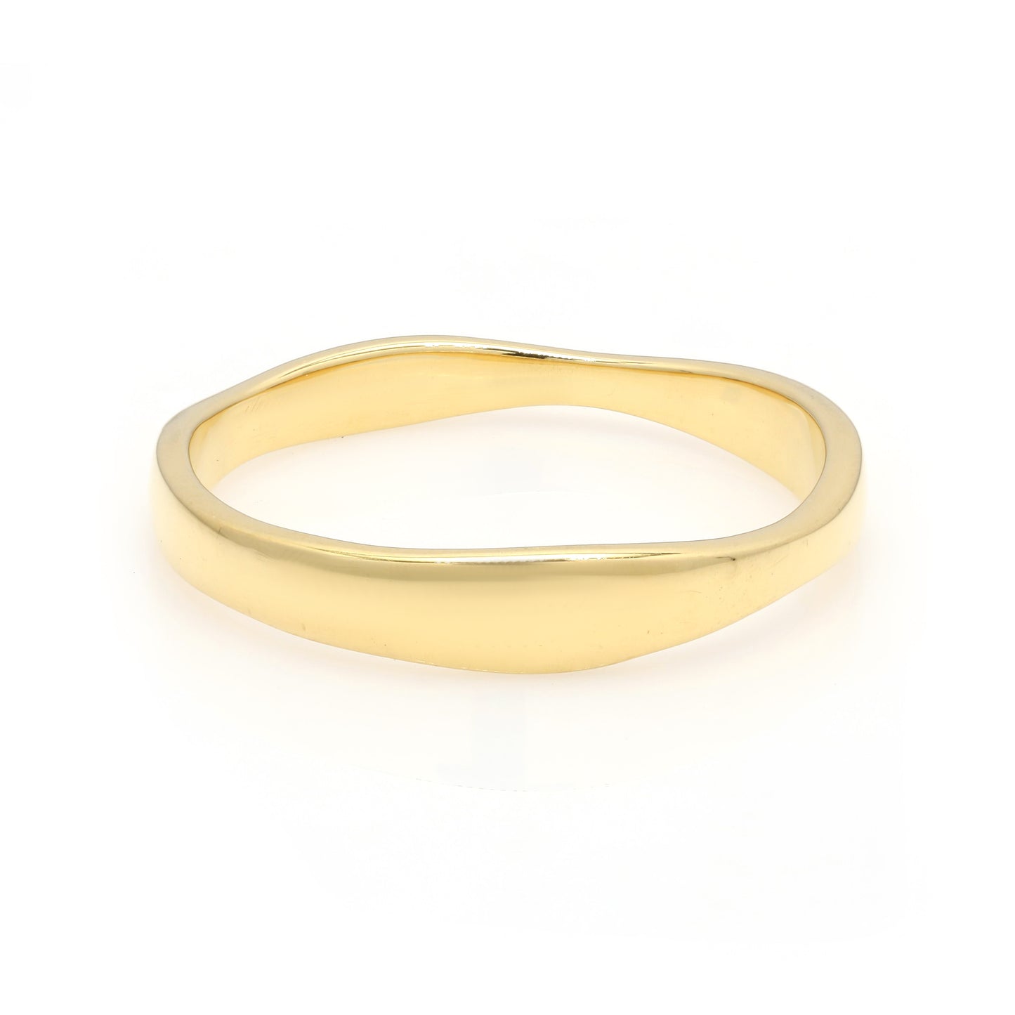 Elegant Plain Golden Band Ring