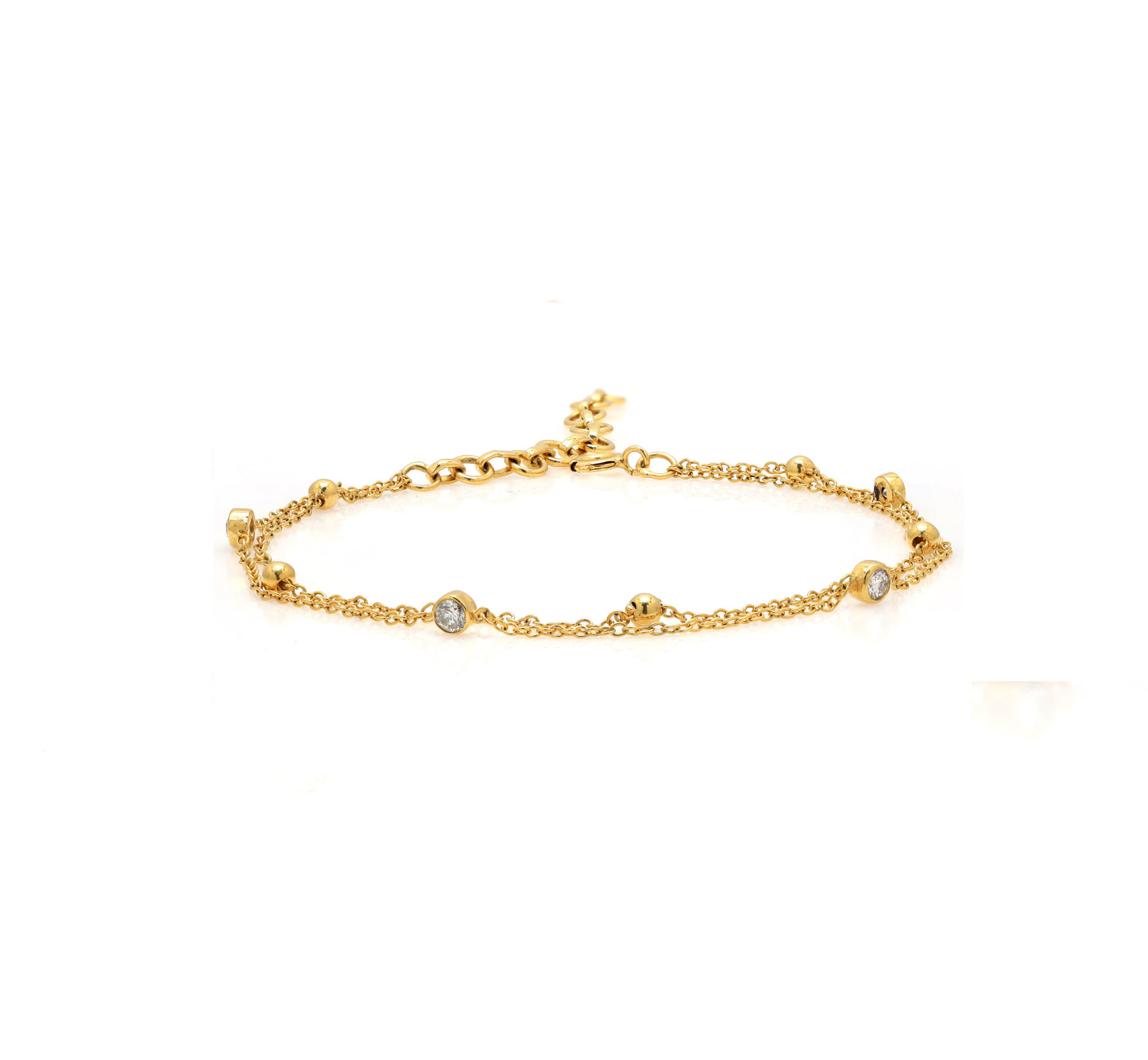 Patite Diamond Station Chain Bracelet