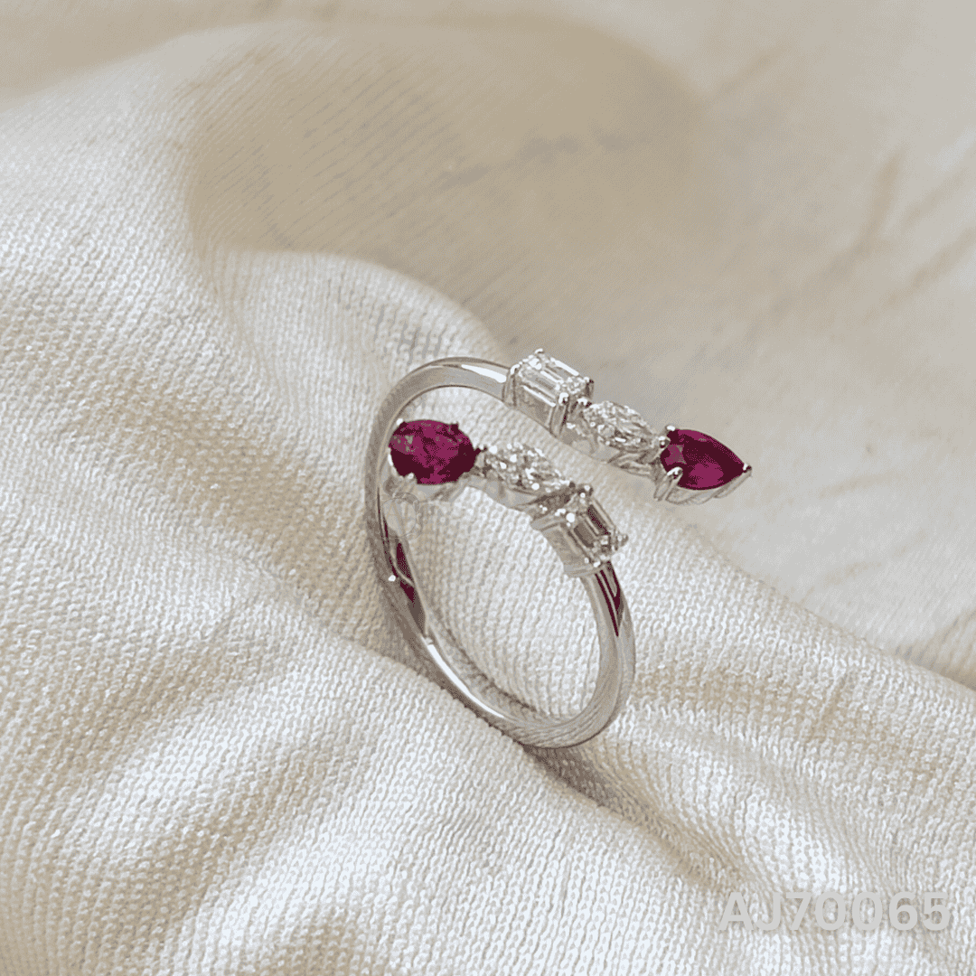 The Ruby Gleam Ring by Anirudh Jewels