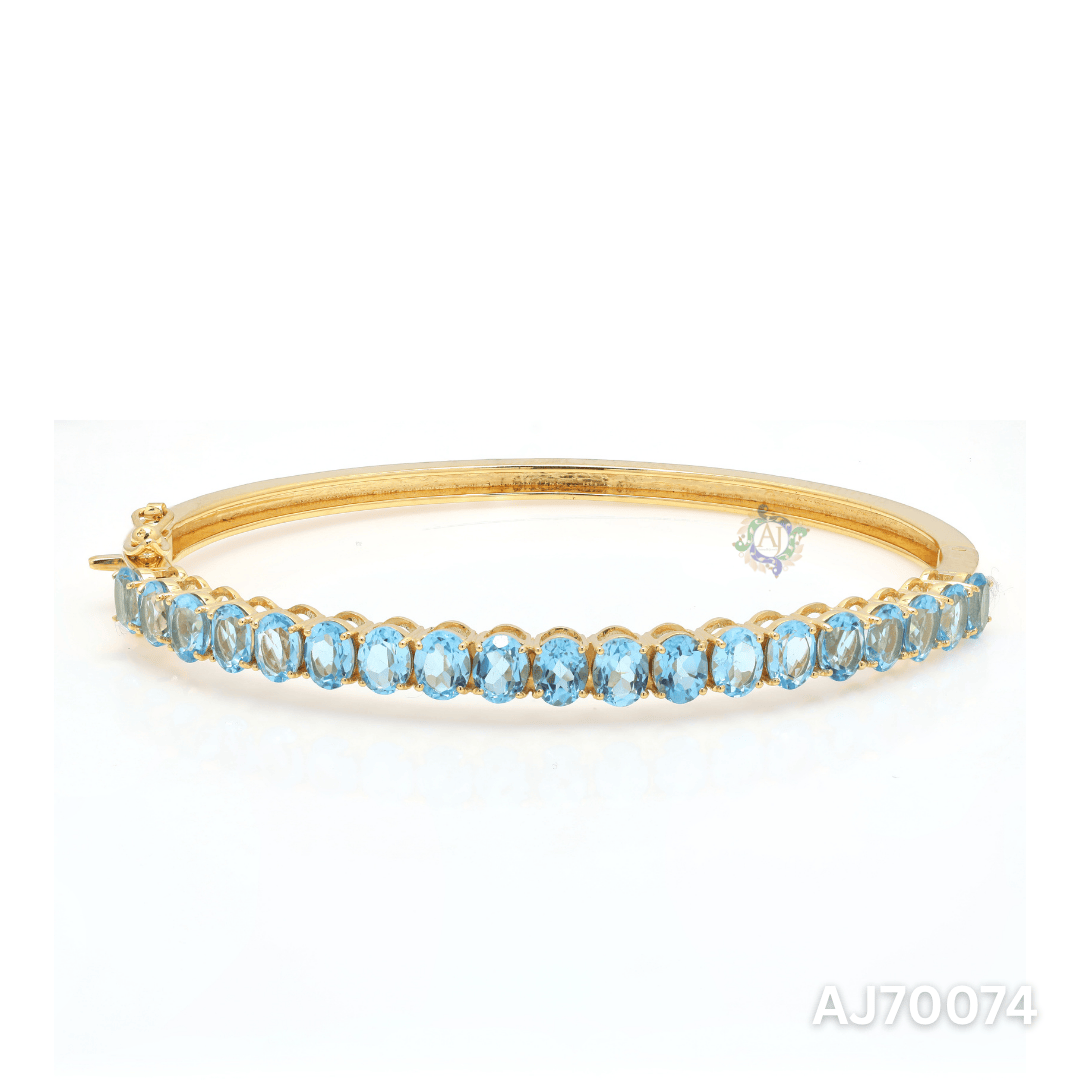 Blue Sapphire Glow Bracelet by Anirudh Jewels