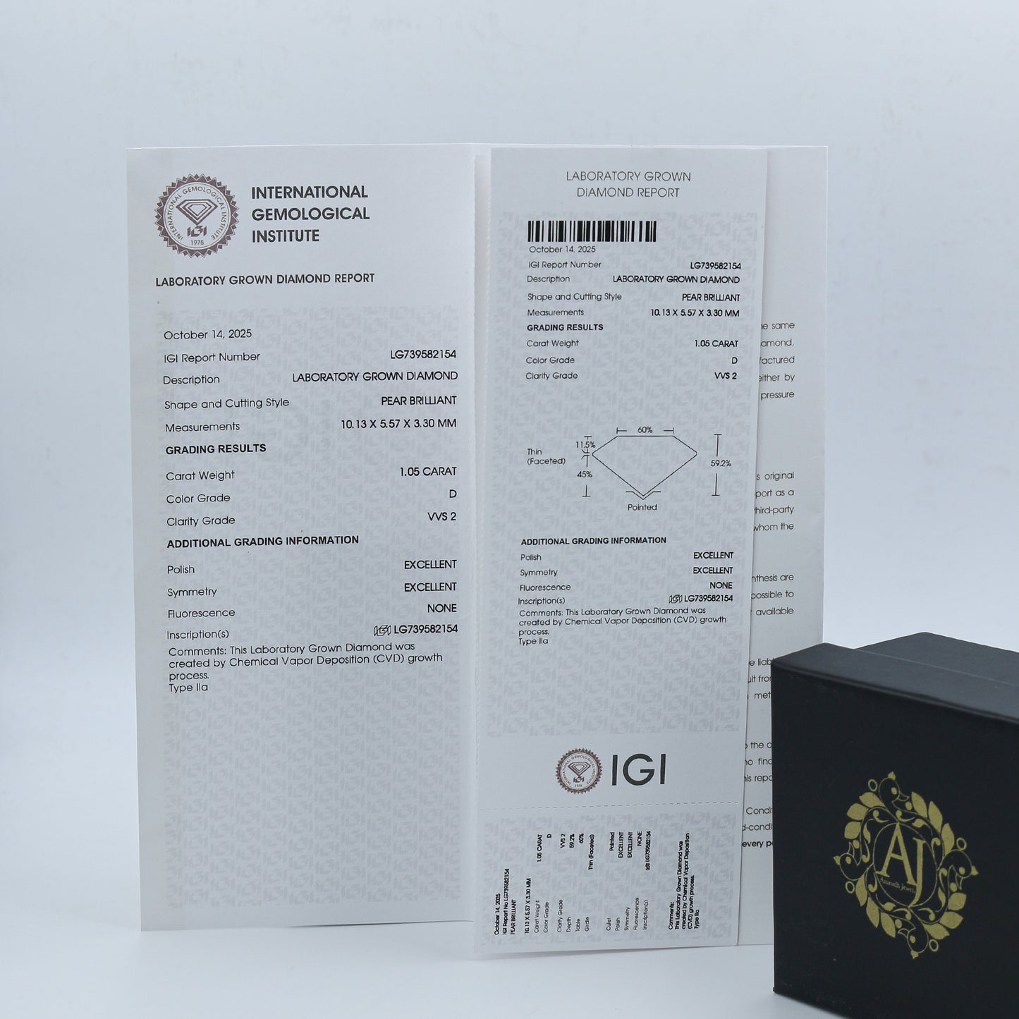 White Gold Toi et Moi Pear and Oval Diamond Bypass Ring