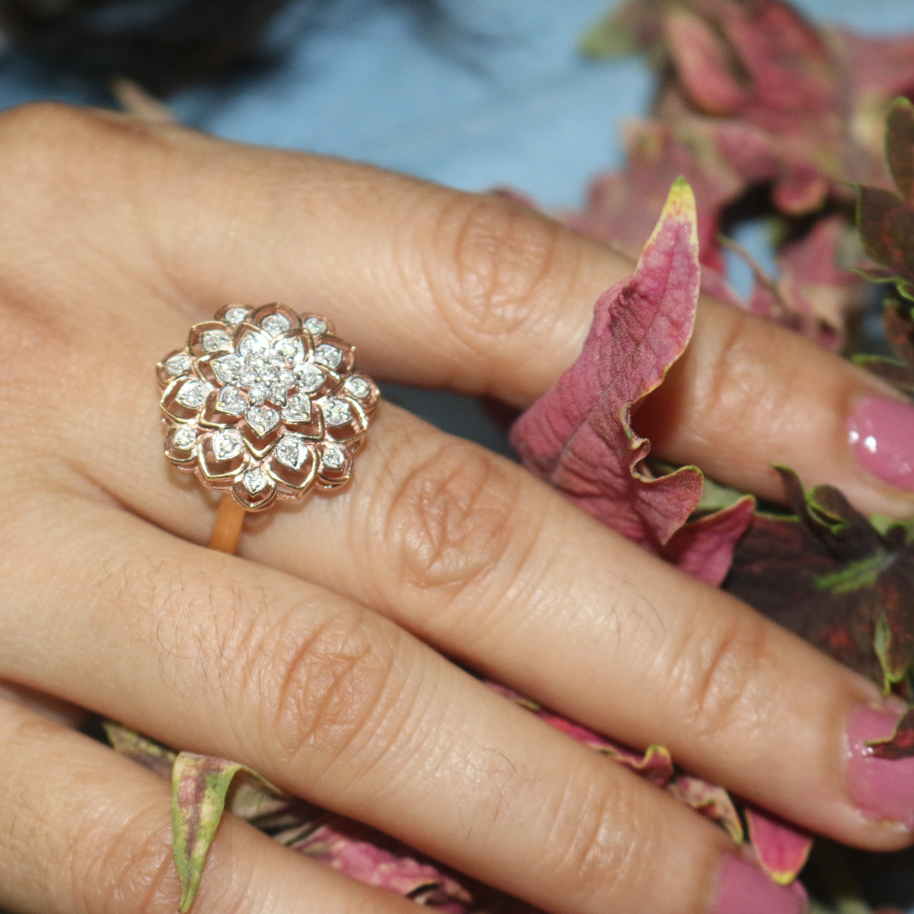 This Flower ring crafted with so much perfaction in Anirudh Jewels. Anirudh jewels the manufacturer of Gold and Diamond Jewellery. Anirudh Jewels provide you the best gold jewellery in best affordable price in the jewellery market. Luxury at Lowest price. best manufacturing of gold and diamond jewellery in jaipur . manufacturing of gold and diamond jewellery in India.