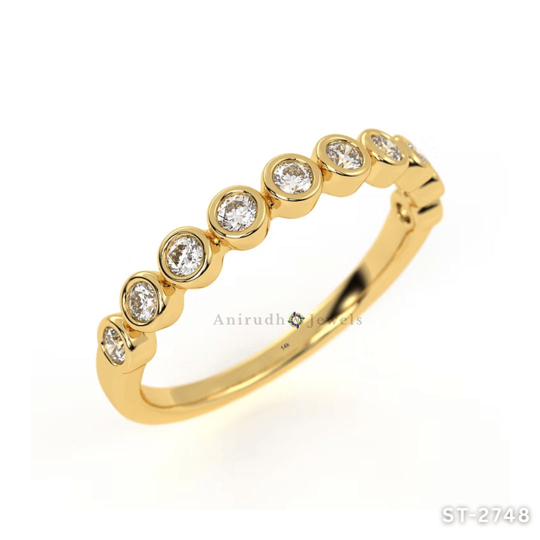 Bezel-Chain Eternity Ring By Anirudh Jewels