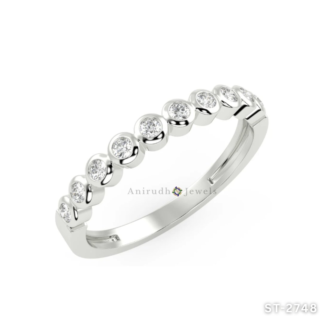 Bezel-Chain Eternity Ring By Anirudh Jewels