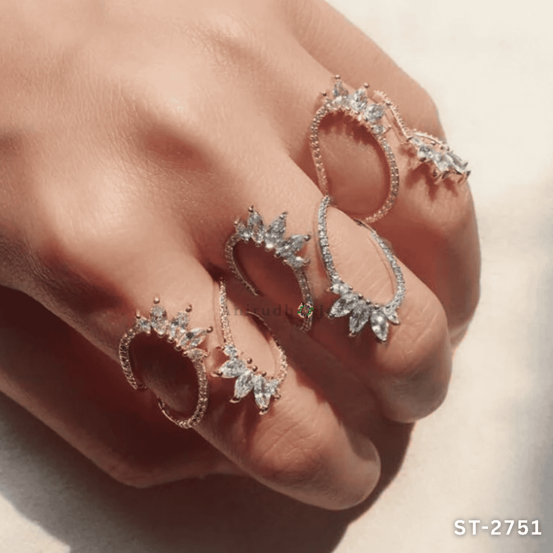 Radiant Blooming lily Diamond Ring By Anirudh Jewels