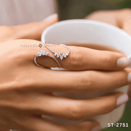 Radiant Blooming lily Diamond Ring By Anirudh Jewels