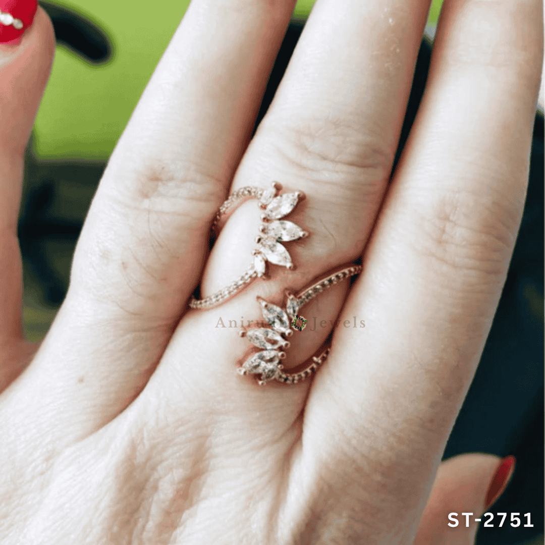 Radiant Blooming lily Diamond Ring By Anirudh Jewels