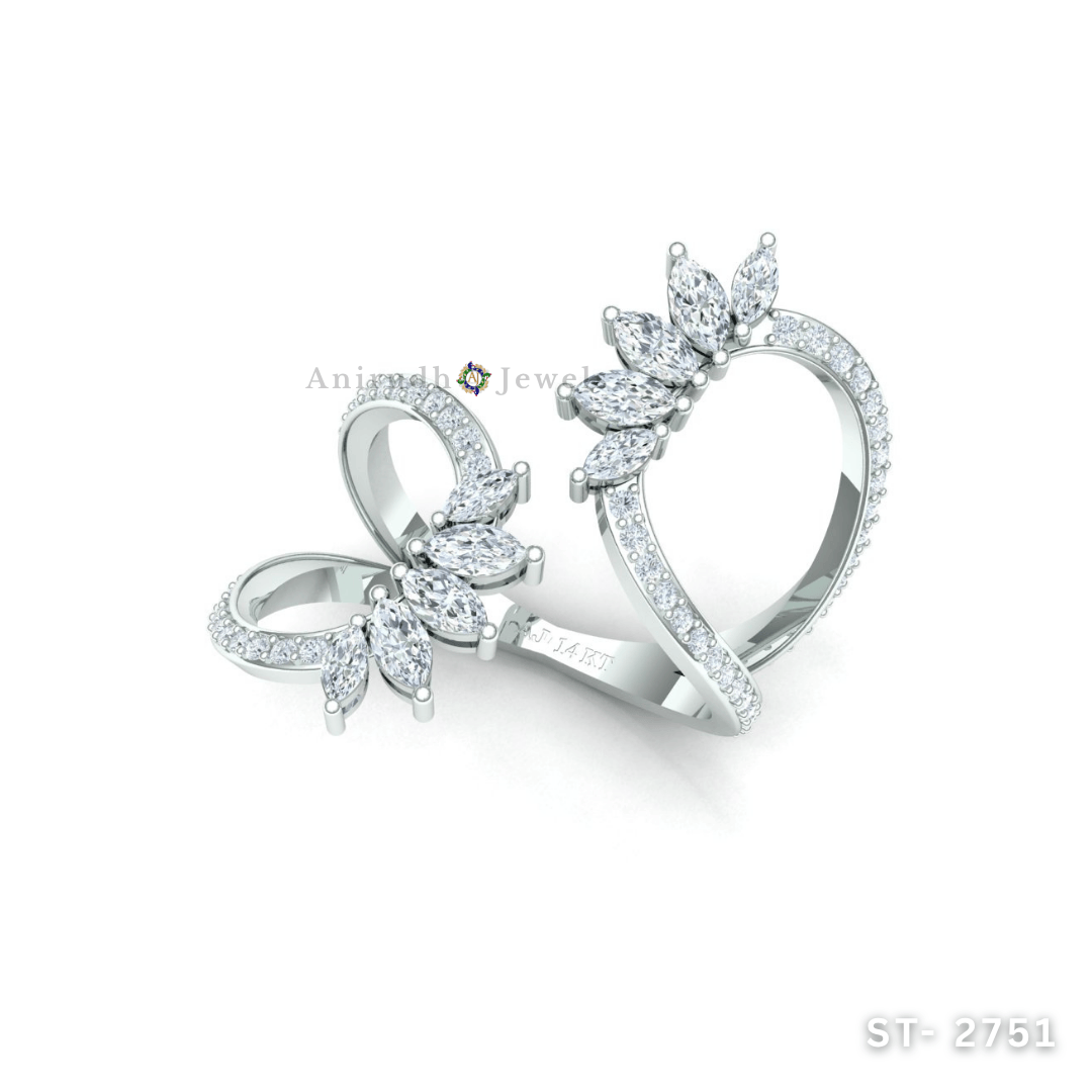 Radiant Blooming lily Diamond Ring By Anirudh Jewels