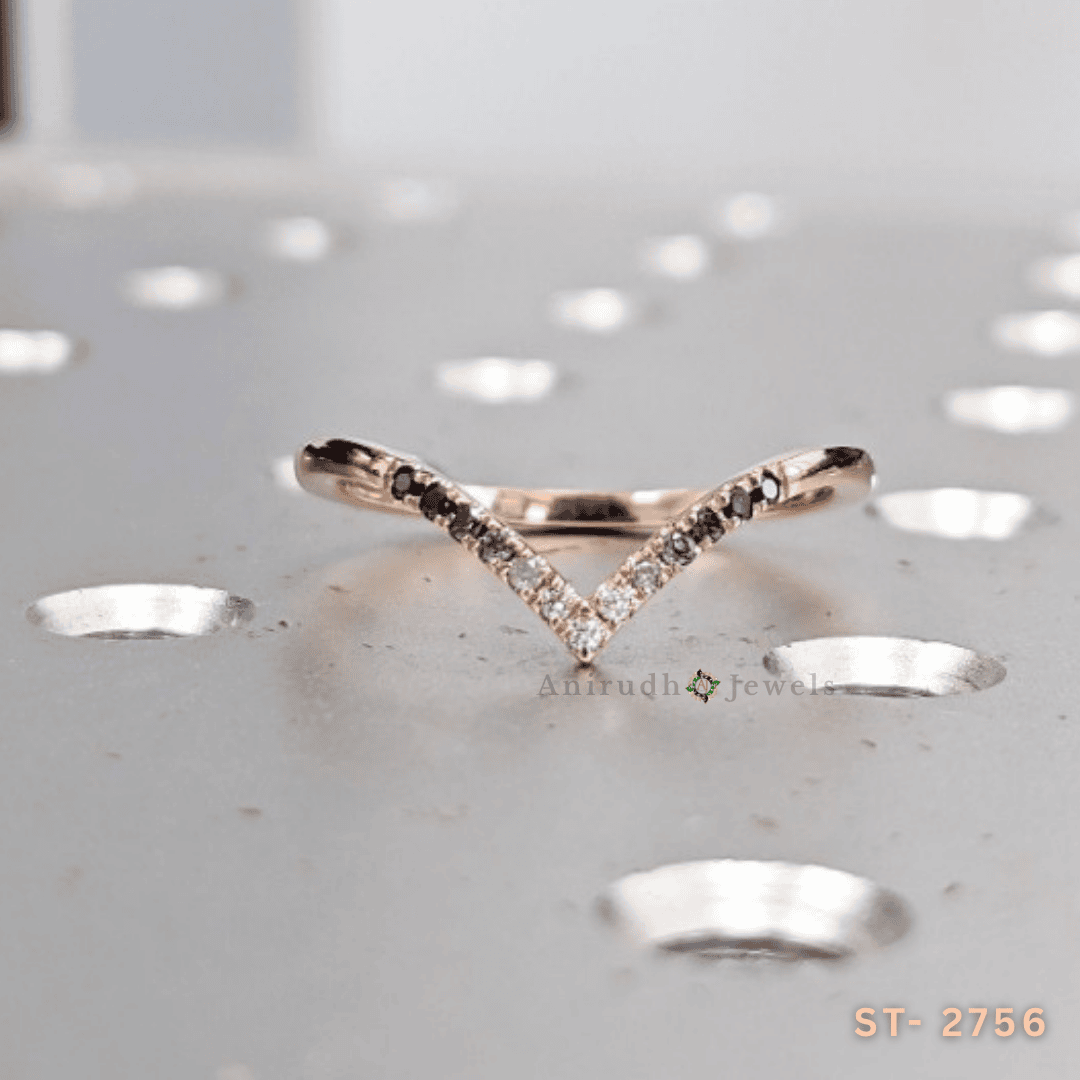 Radiant V Diamond Ring by Anirudh Jewels