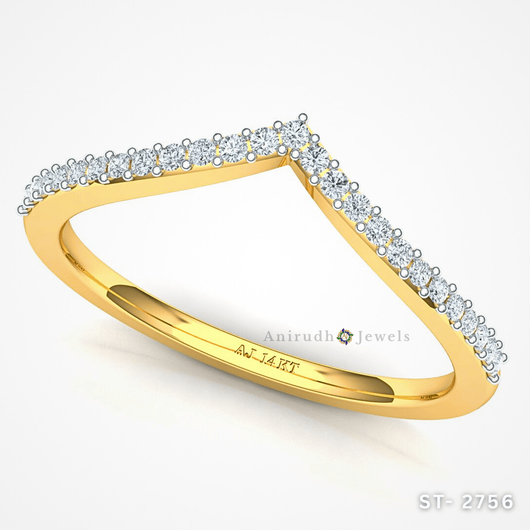 Radiant V Diamond Ring by Anirudh Jewels