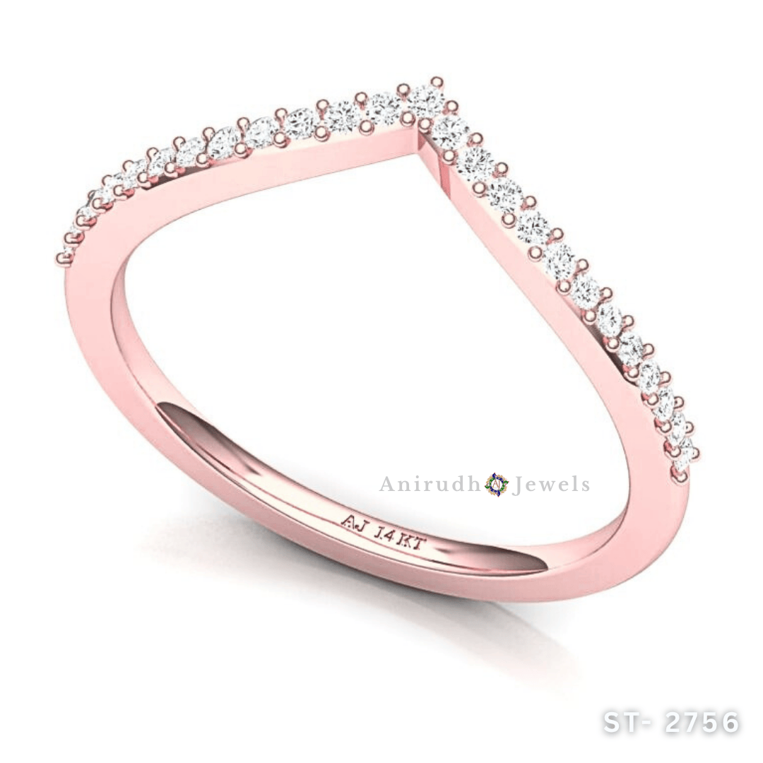 Radiant V Diamond Ring by Anirudh Jewels