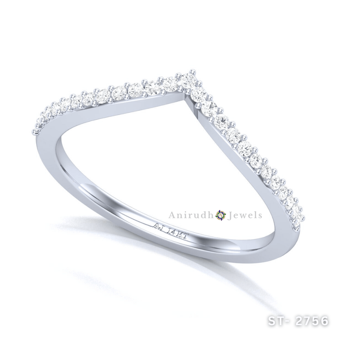 Radiant V Diamond Ring by Anirudh Jewels
