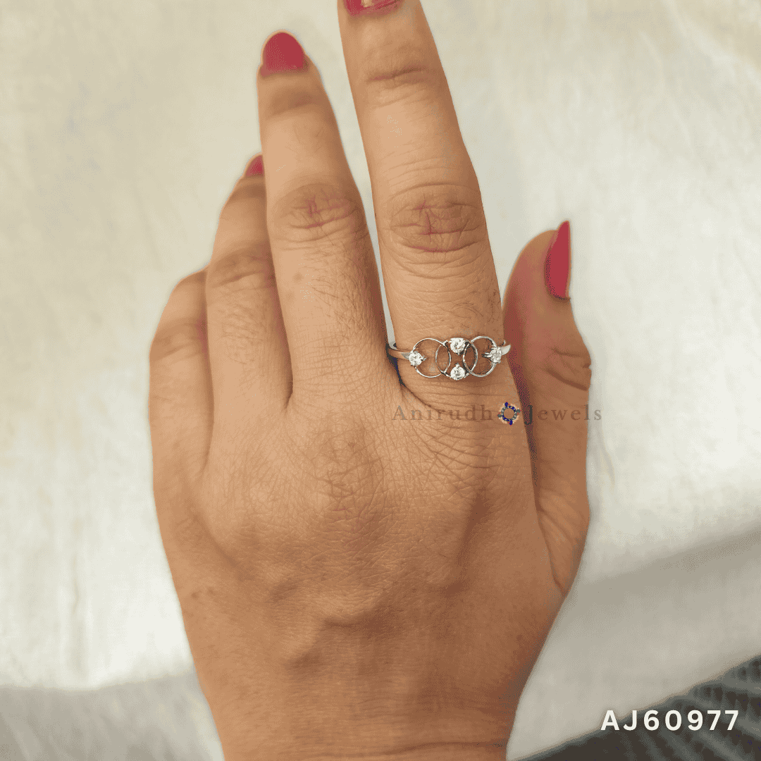 Trio Harmony Diamond Ring by Anirudh Jewels