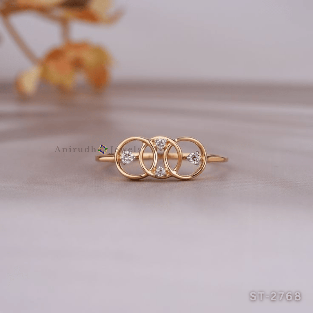 Trio Harmony Diamond Ring by Anirudh Jewels