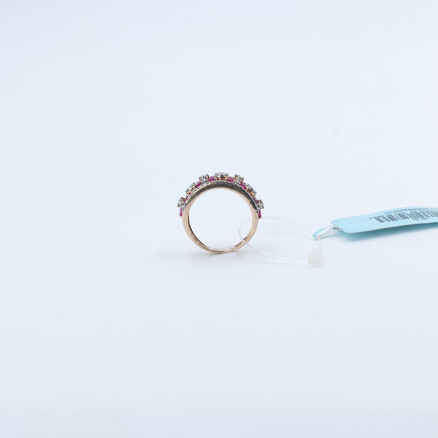 Diamond & Ruby Architectural Wide Band Ring