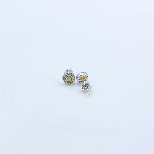 Diamond Opal Halo Stud Earrings for Women – Elegant Gold Designer Earrings - Anirudh Jewels