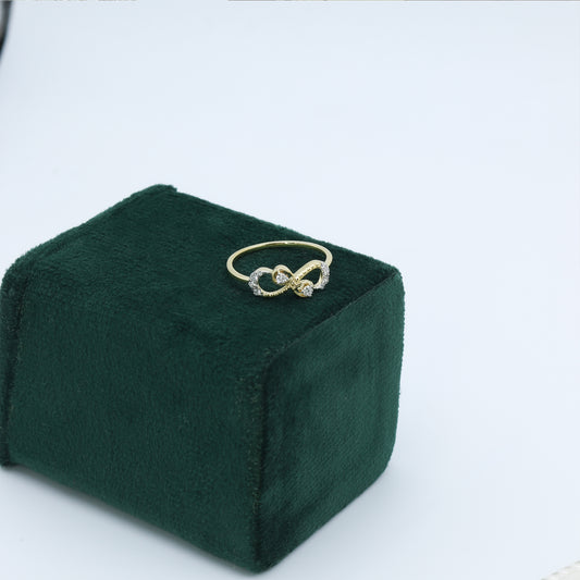 Yellow Gold Infinity Knot Diamond Ring