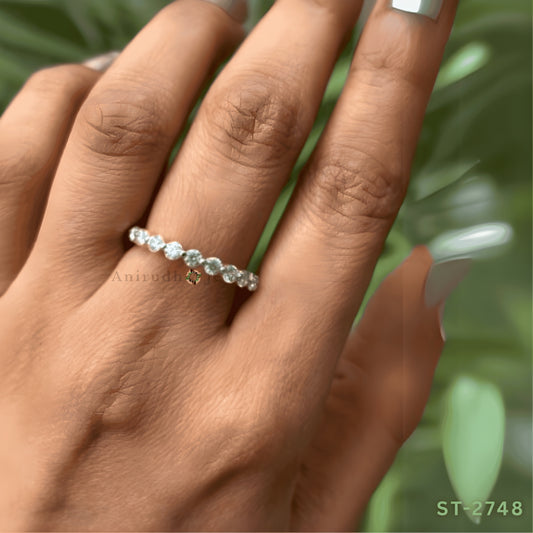 Bezel-Chain Eternity Ring By Anirudh Jewels