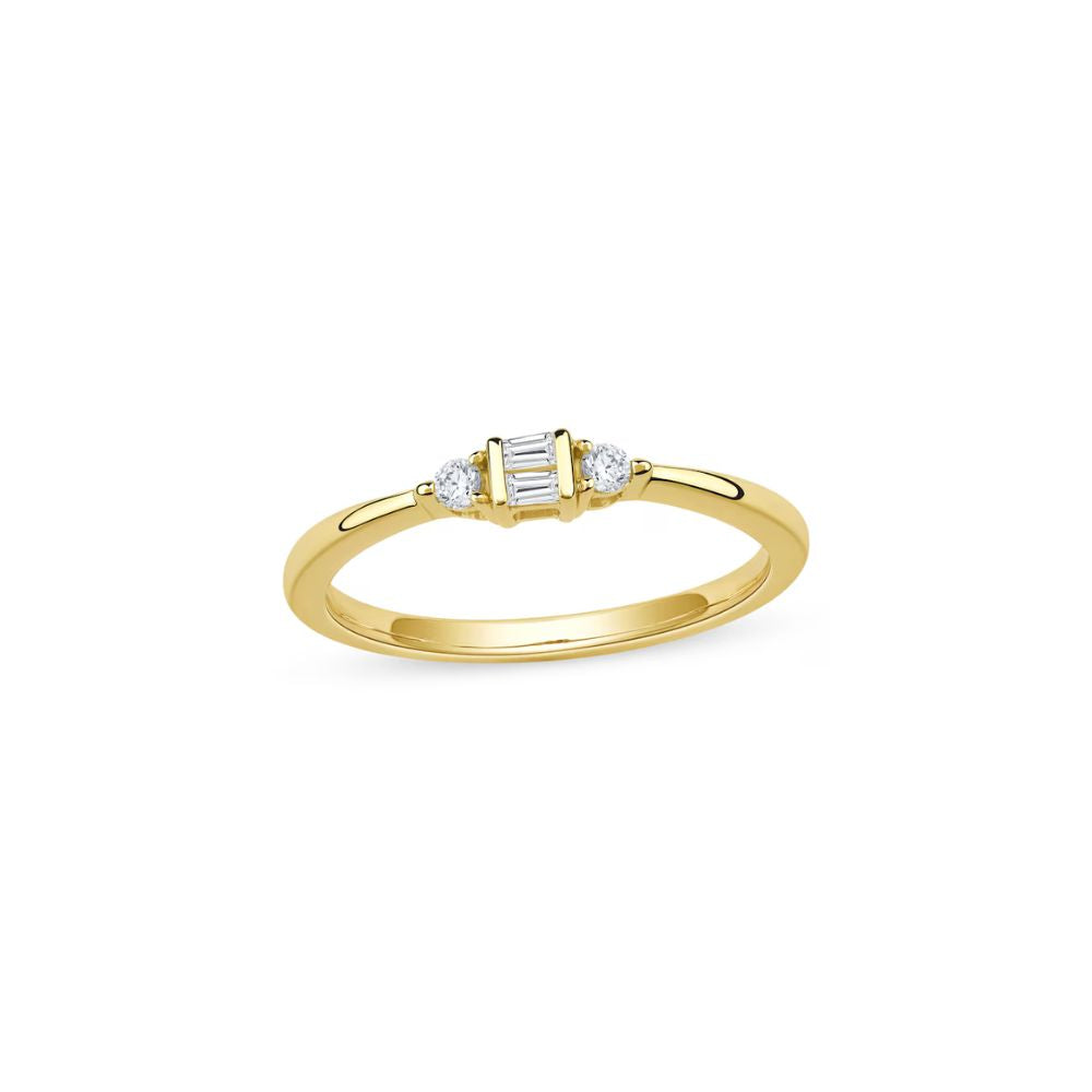 Yellow Gold Emerald-Cut Solitaire Ring