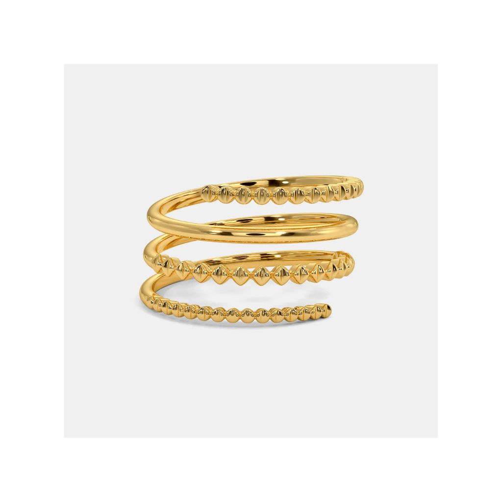 Milgrian Wrap Ring by Anirudh Jewel Gold Statement Piece