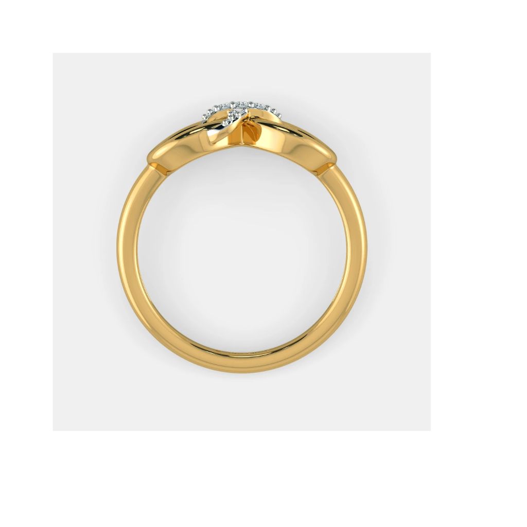 Infinity Diamond Knot Golden Ring by Anirudh Jewel